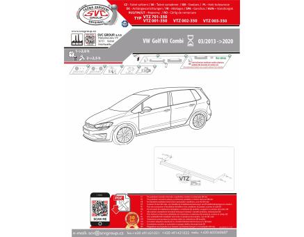 Tažné zařízení VOLKSWAGEN Golf 05/2013->10/2020, Variant / Combi