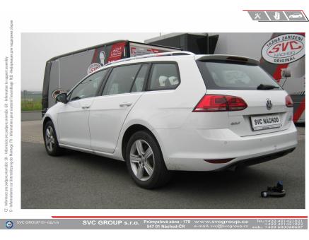 Tažné zařízení VOLKSWAGEN Golf 05/2013->10/2020, Variant / Combi