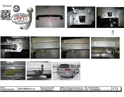 Tažné zařízení VOLKSWAGEN Passat 08/2014->, Variant / Kombi