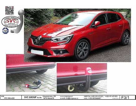 Tažné zařízení Renault Megane 11/2015->05/2020, Hatchback