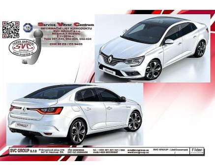 Tažné zařízení Renault Megane 04/2016->, Grand Coupe