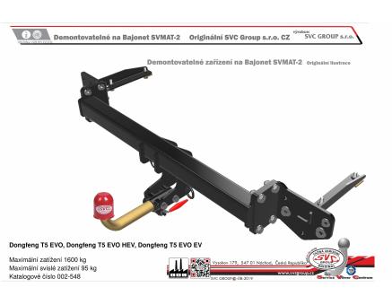 Tažné zařízení Dongfeng T5 EVO 01/2020->