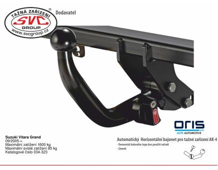 Tažné zařízení Suzuki Vitara Grand 09/2005->12/2015, 3 Dveřové provedení